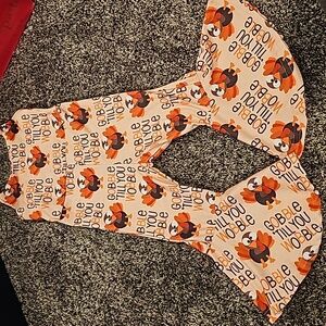 GOBBLE Turkey bell bottoms rompers